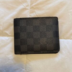 Louis Vuitton Black Checkered Card Holder